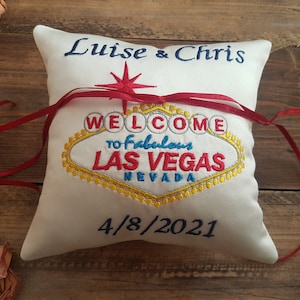 Almohada de anillo de Las Vegas, casamiento en Las Vegas
