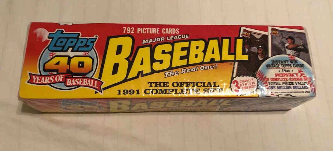 Topps 40 Years of Baseball 1991 Complete Set Etsy