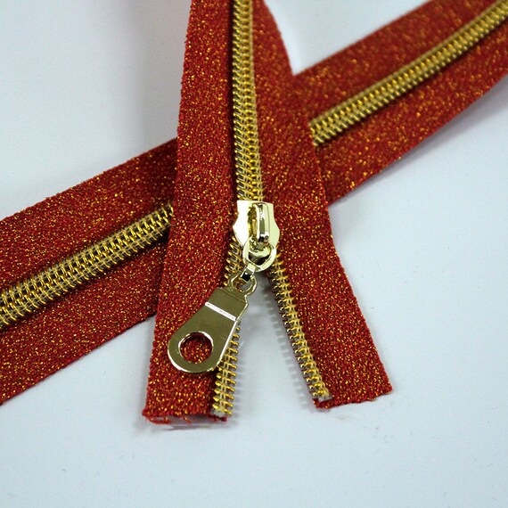 Size #5 Natural Zipper by the yard with rainbow coil - 5 yards & 15 Regular  (Donut) Zipper Pulls
