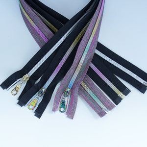 28 Nylon Coil Separating Zippers, Purse Zipper, Nylon Coil Zipper, Nylon Metallic Zipper image 2