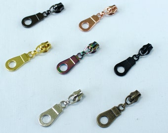 Size #3 Non-locking (Regular) Zipper Pulls for Nylon Coil Zippers, Purse Zipper Pulls, Nylon Zipper Pulls