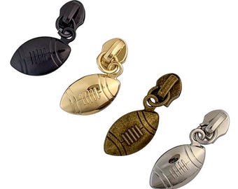 Size #5 Football Zipper Pulls, #5 football pulls, purse zipper pulls