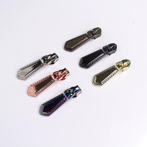 Four #5 Rounded Rectangle Zipper Pulls Rose Gold Four #5 Rounded Rectangle Zipper Pulls Rose Gold