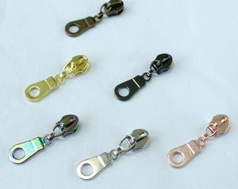 Size #5 NON-LOCKING (Regular) Zipper Pulls for Nylon Coil Zippers, Purse Zipper Pulls, Nylon Zipper Pulls