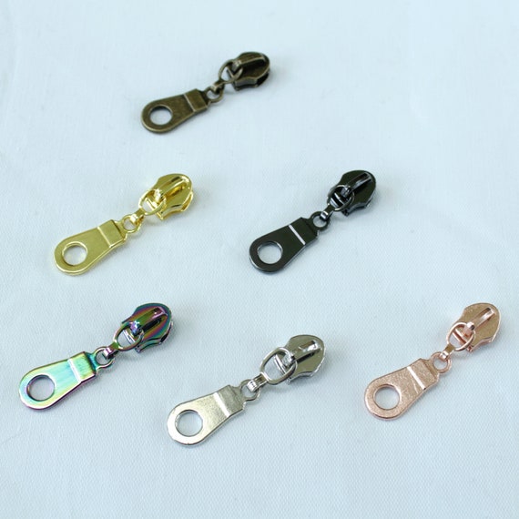Size 5 NON-LOCKING Regular Zipper Pulls for Nylon Coil Zippers