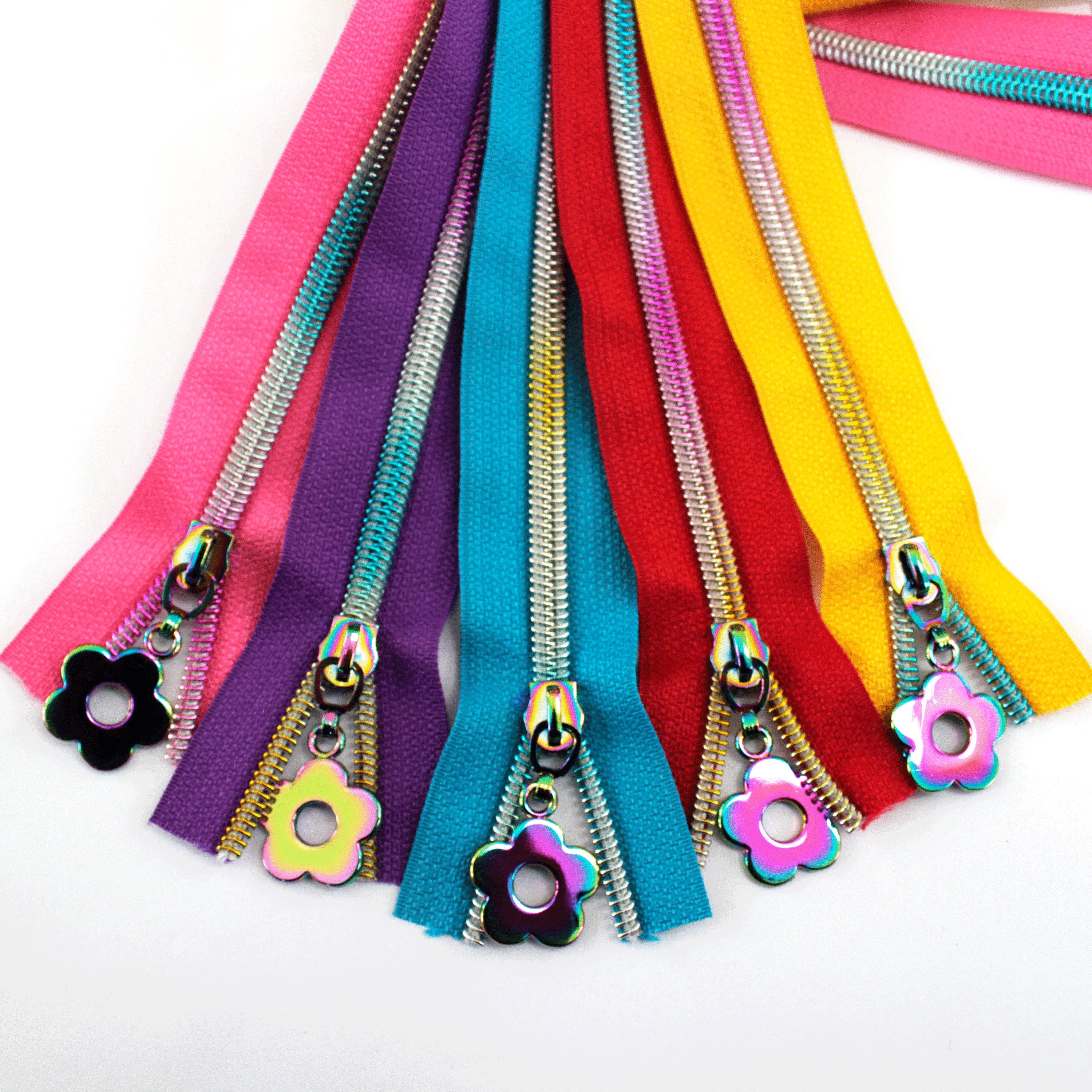 Size 5 Zippers Kit Rainbow Nylon Coil Zipper by the Yard Etsy