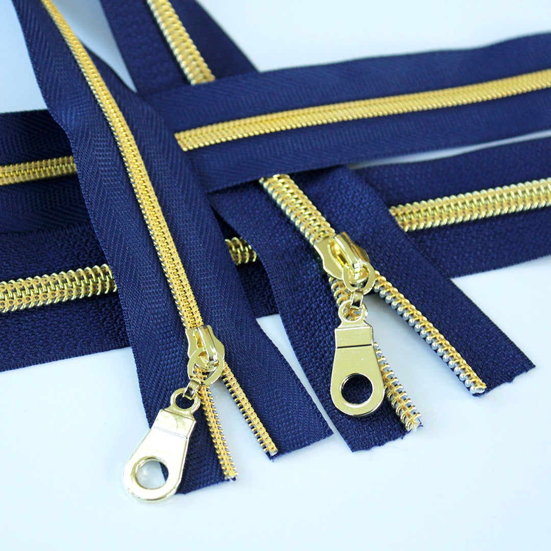 ROSE GOLD Coil Nylon Coil Zippers Kits, 5 Zipper Tape, Bag Zippers