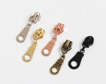 Non locking Zipper Pulls for Nylon Coil Zippers, Purse Zipper Pulls, Nylon Zipper Pulls