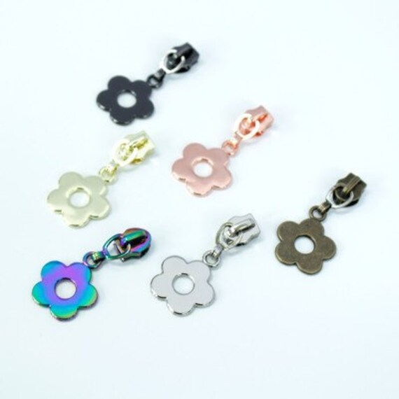 Iridescent Flower Zipper Pulls Iridescent Flower Zipper Pulls