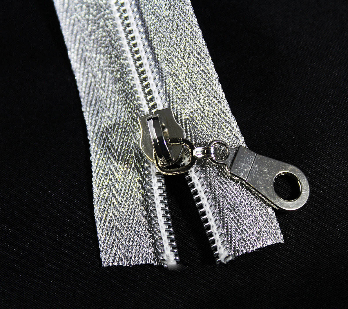 Metal-look Nylon Zippers by the Yard - 3 yards