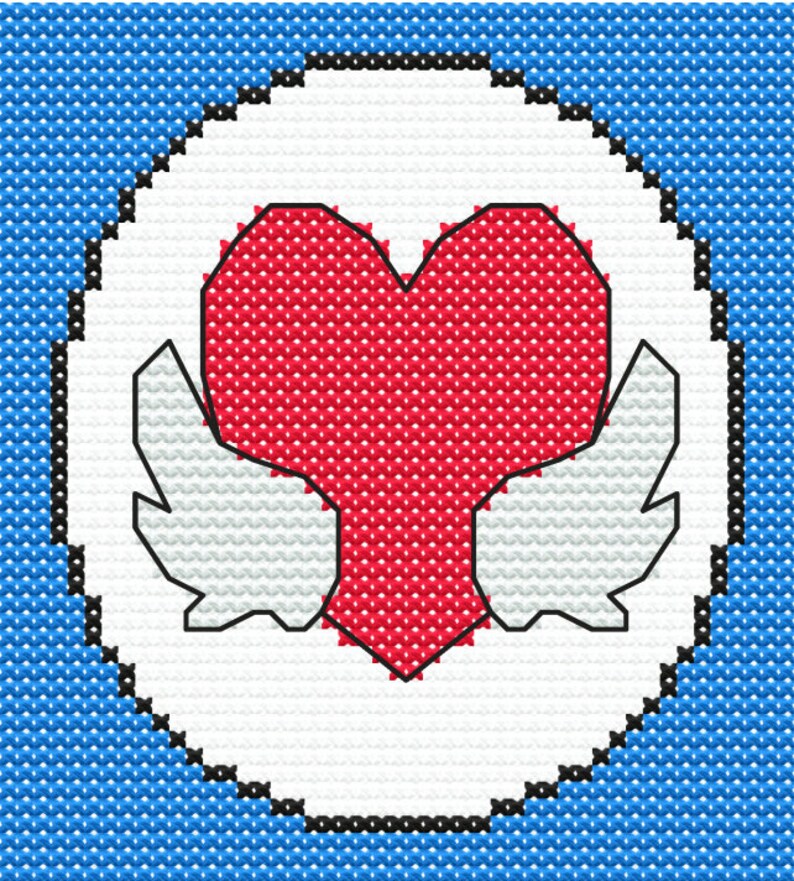 Swift Heart Rabbit Care Bear Cousin Belly Badge Pattern Cross Stitch ...