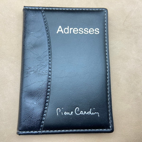 Pierre Cardin carnet d’adresses vintage.