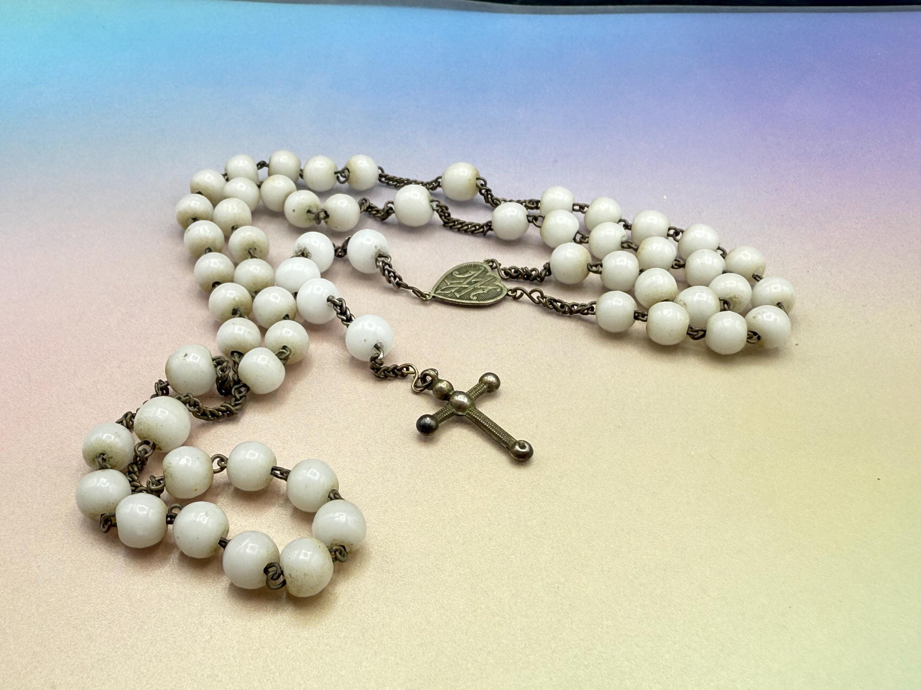 Vieux Chapelet Religieux Catholique Vintage - À Restaurer Ou Pour Collection