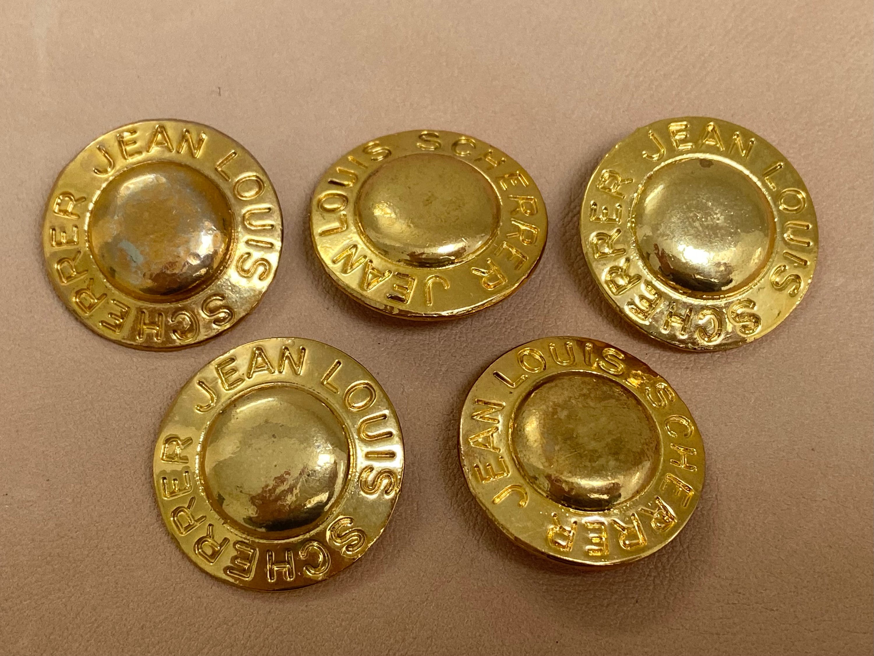 Louis Vuitton Buttons Round Gold 17 mm Set Of 5