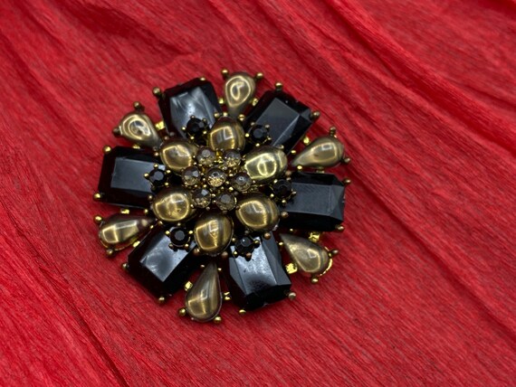 Broche Fleur Strass En Cristal Pour Femmes – Accessoire Brillant Pour Robe, Manteau Ou Sac
