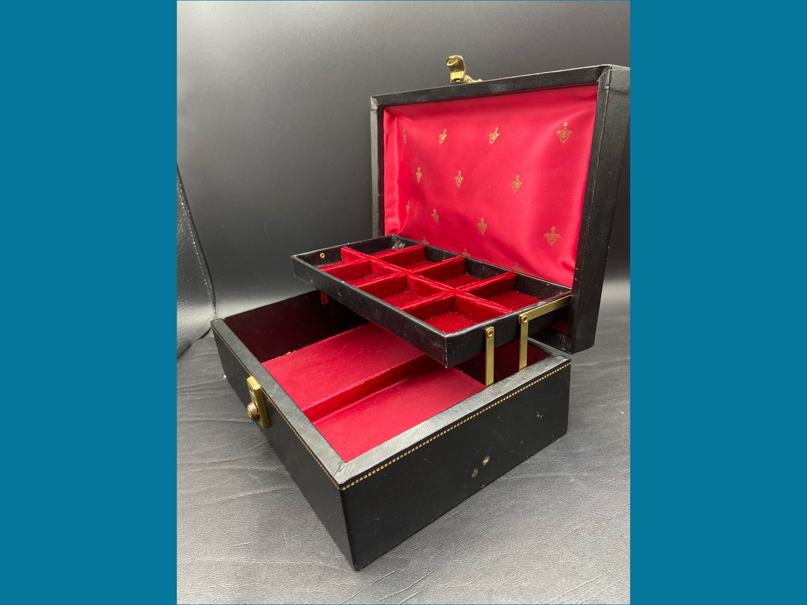 Caja para guardar joyas. 2 cajones para broches y collares. Organizador de joyas joyero almacenamiento de joyas. Etsy Espana