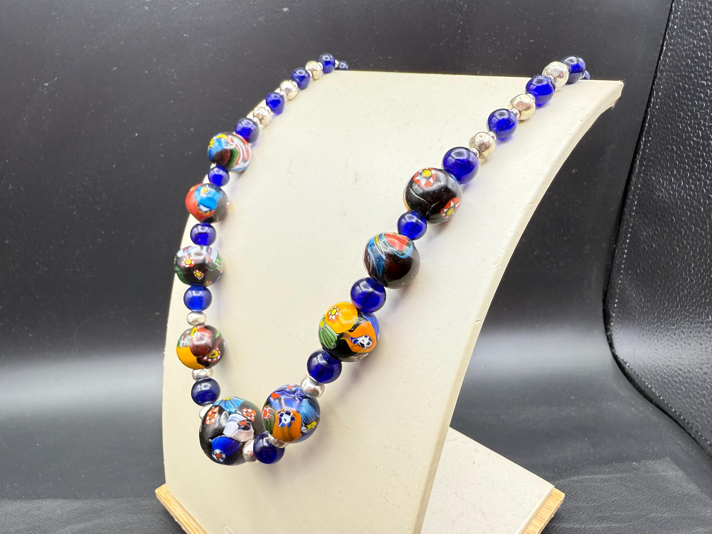 Collier Court Artisanal En Agate, Céramique Et Perles Africaines - Style Ethnique Unique