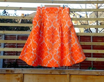 midi skirt, size s-m, reclaimed material, vintage curtain, sits on hips but can be altered to sit higher
