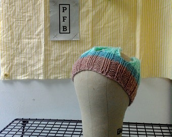 headband crown, rib knit flexible fit