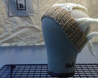 headband crown, one size, two tone, recycled yarn