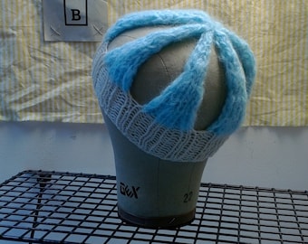 children's/baby headband crown, recycled yarn, warm furry yarn