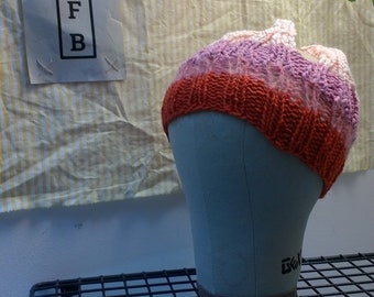 headband crown, one size, multi texture, recycled yarn, translucent yarn