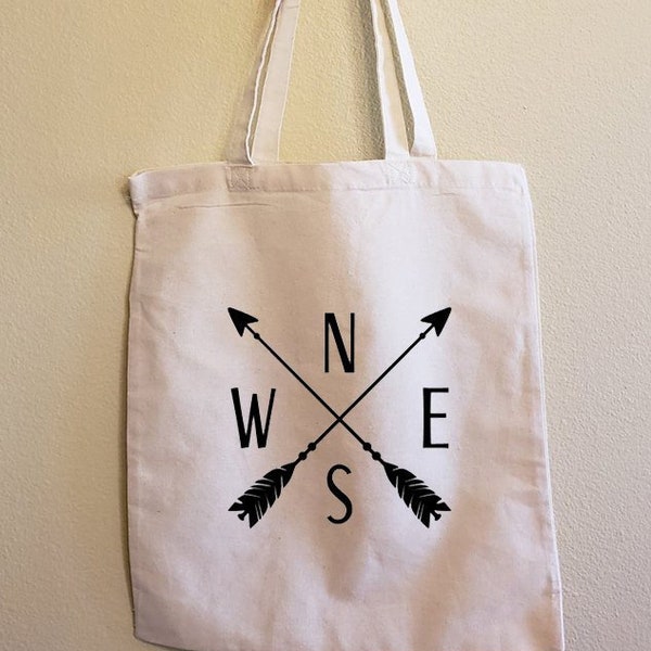 Compass Tote Bag Etsy