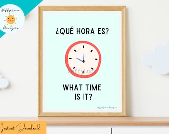 Spanish English Classroom Phrases Printable Posters: Bilingual Decor (Digital Download)