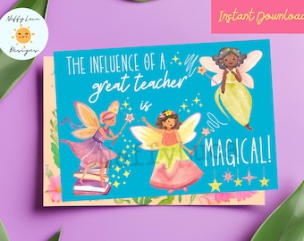 Fairy Teacher Appreciation Card: Magical Educator Thank You (Digital Download)