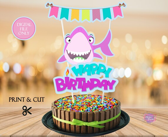 Baby Shark Cake Topper Girl