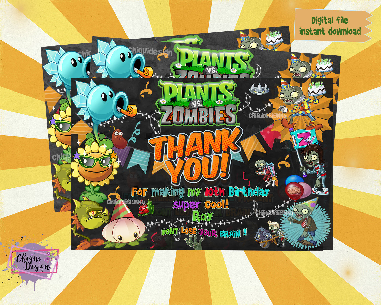 Plants Vs Zombies Invitation Template Fresh Plants Vs Zombies Free