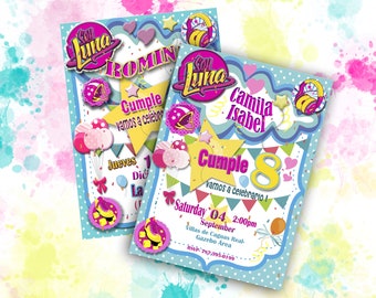 Invitación de cumpleaños de Soy Luna: Fiesta de niña personalizable (archivo digital)