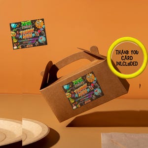 Tarjeta de agradecimiento de cumpleaños de plantas contra zombies, tarjeta de agradecimiento de regalo de fiesta de plantas contra zombies, tarjeta de agradecimiento digital imprimible, personalizable