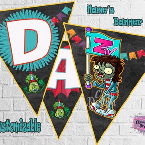 Plants vs Zombies Birthday Banner: Personalized Party Decoration (Digital  file fast turnaraound)