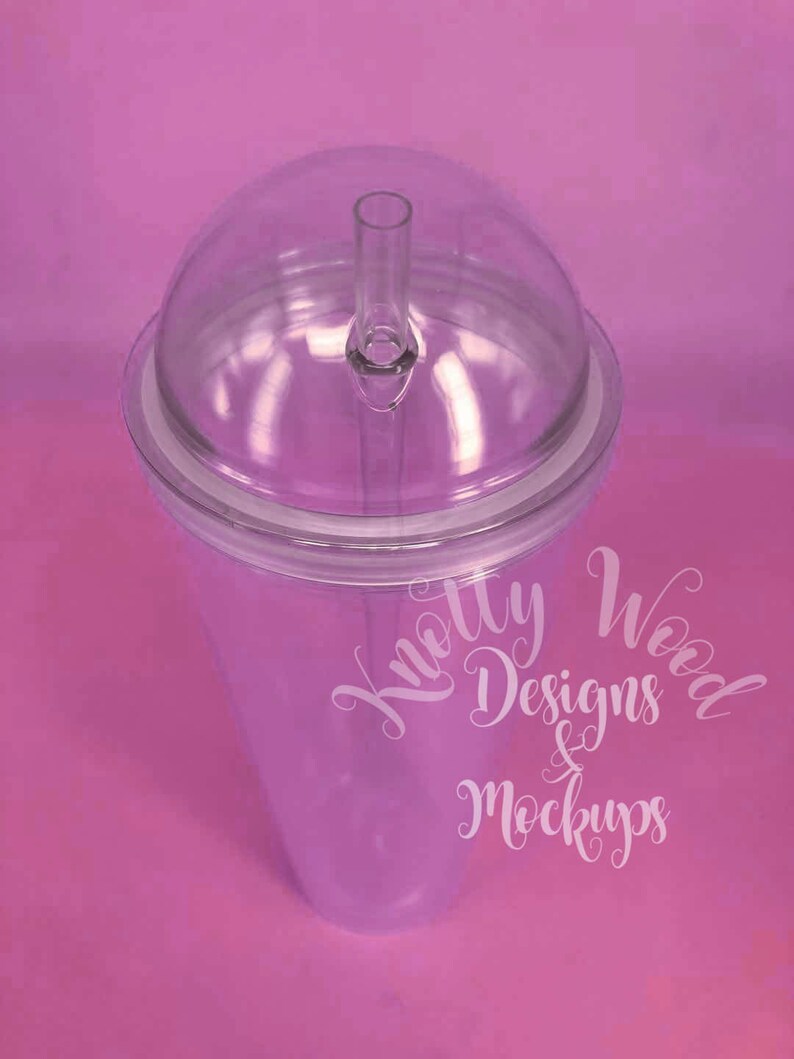 PREORDER / 24oz Acrylic Dome Lid Tumbler / Double wall / Side Etsy