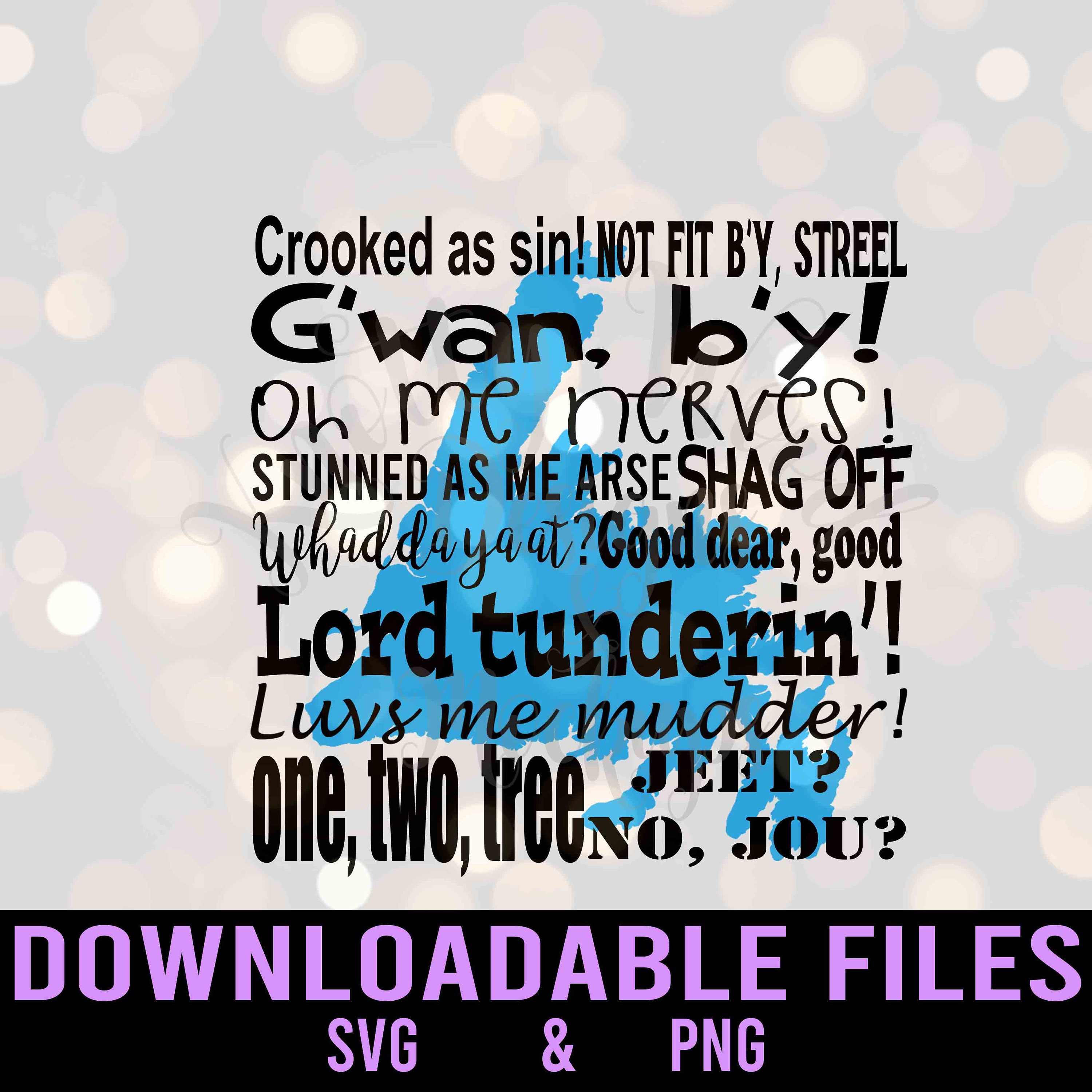 Download Newfoundland Slang svg Downloadable Design File PNG and SVG | Etsy
