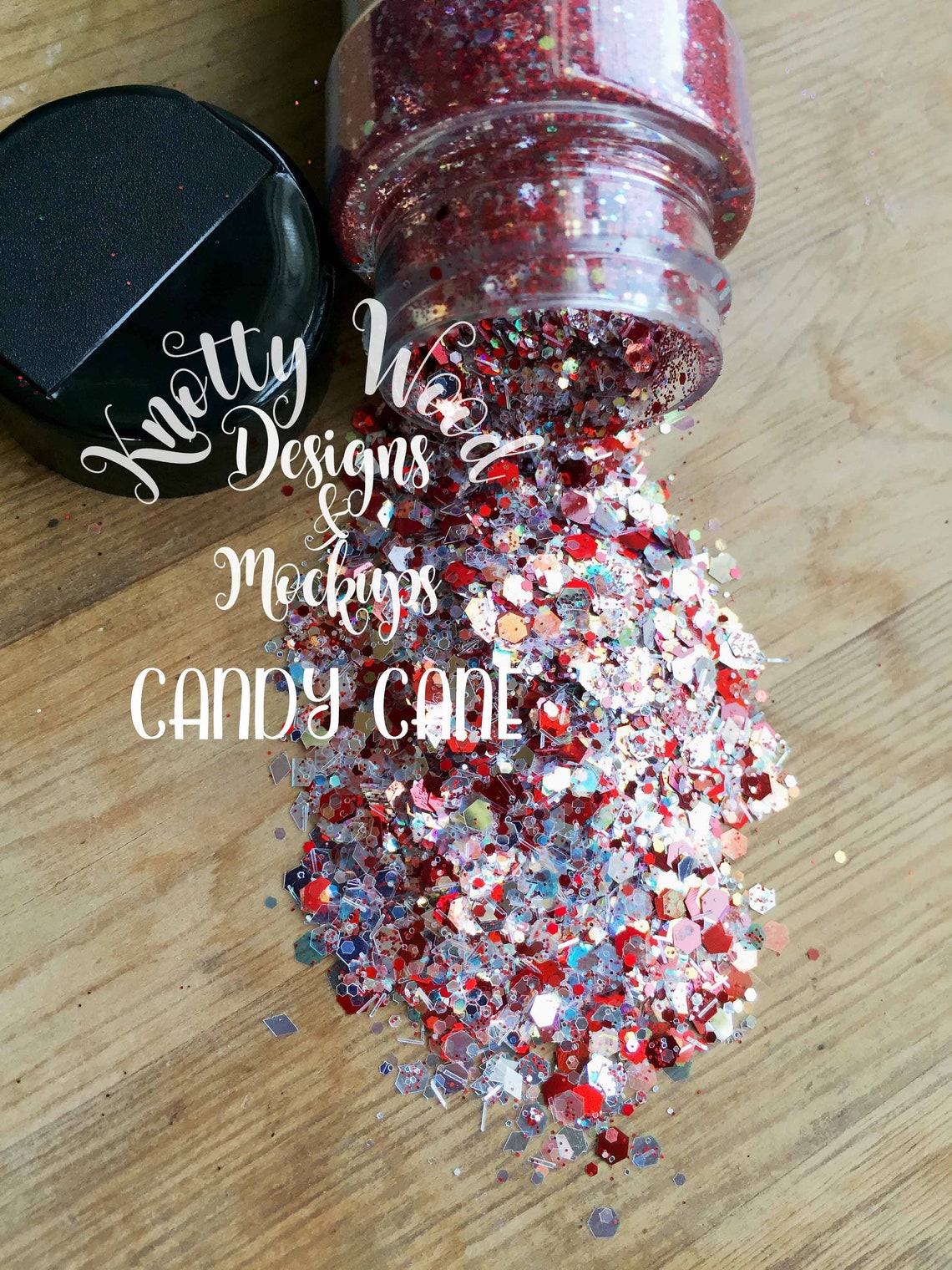 Candy Cane Glitter / Red Chunky Glitter / White Chunky Mix - Etsy