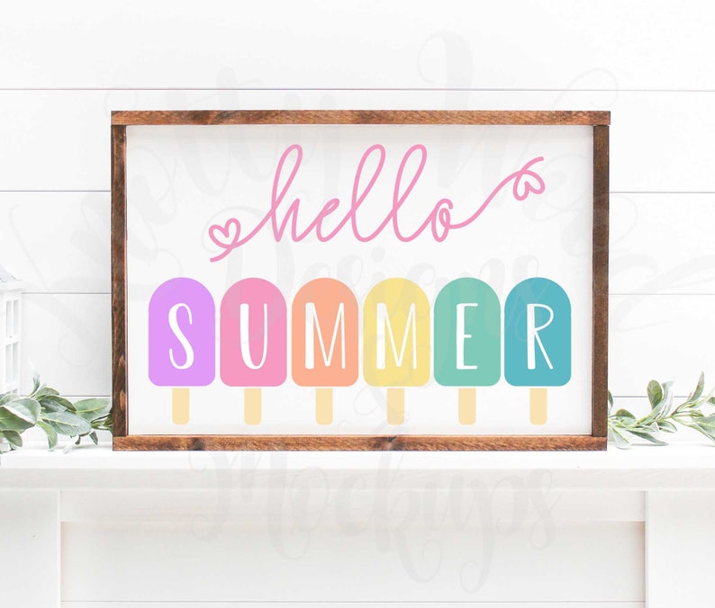 Download Hello summer svg popsicle svg summer svg rainbow popsicles | Etsy