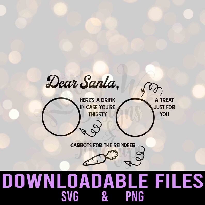 Download Dear Santa cookies & milk svg santa plate Christmas Eve | Etsy