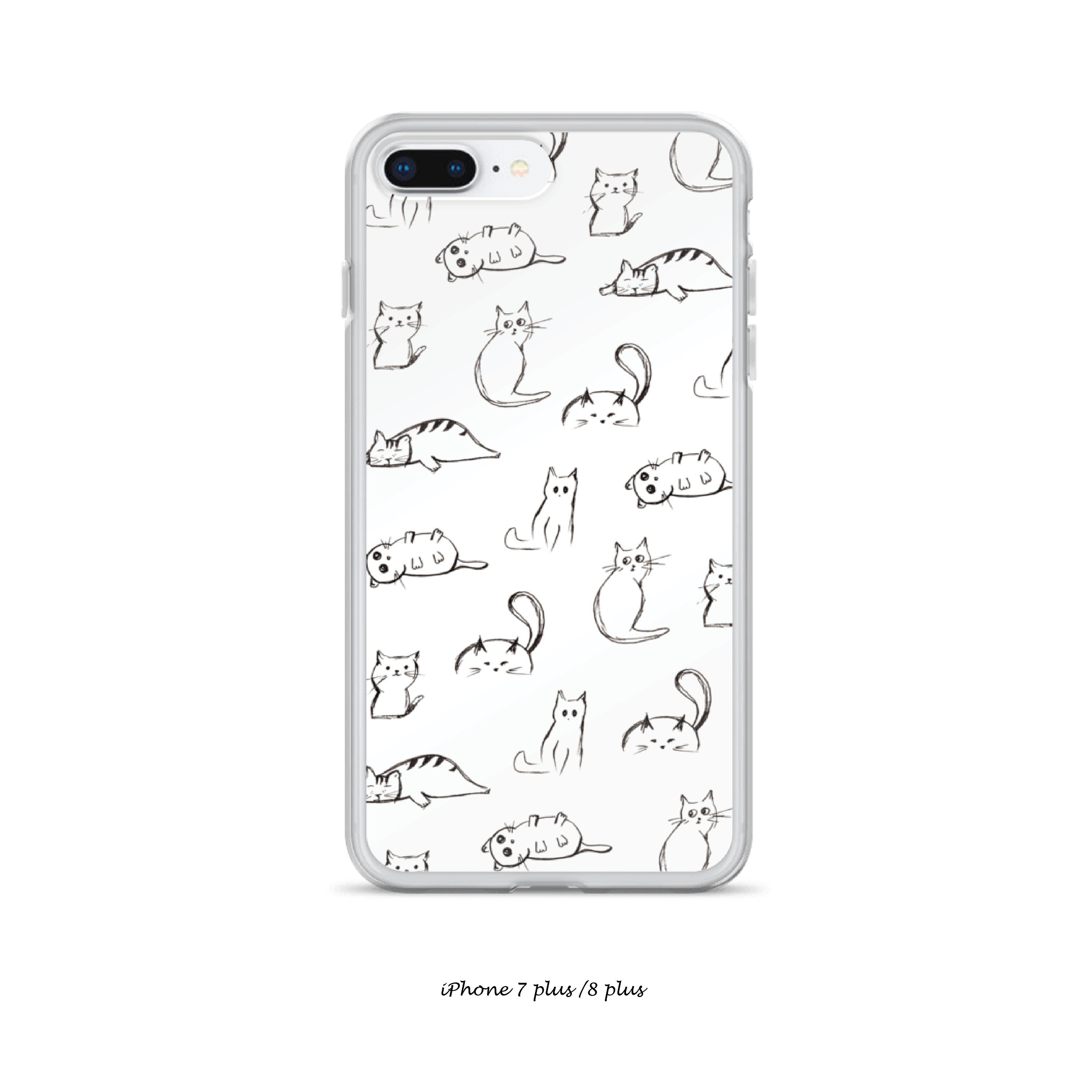 Cat Phone Case Cute Phone Case Samsung Galaxy S8 Case Cat Etsy