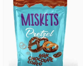 Chocolate Coated Mini Pretzel - 12 Packs in 1 Case