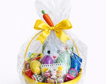 Easter Candy Prefilled Basket with Plush Bunny – Variety Snacks,  Spring Treat