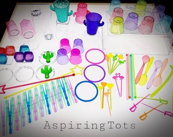 99pc Light Table Loose Parts / Science / Building/ Balancing/ STEM