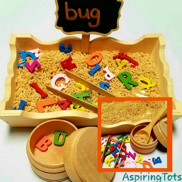 Alphabet Soup Sensory Bin w/ Rainbow Letters Preschool/ Kinder Learning Activity for Literacy and Fine Motor Skills