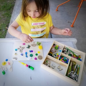 Spring Reggio Emilia Inspired Loose Parts Montessori Seasons Work Waldorf Nature Table Open Ended Wooden Transient Art Flower Tinker Tray