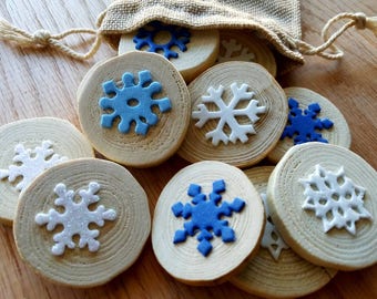 Snowflake Memory Matching Holiday Match Up Montessori Waldorf Educational Game Reggio Loose Parts Preschool Kindergarten Math Sorting