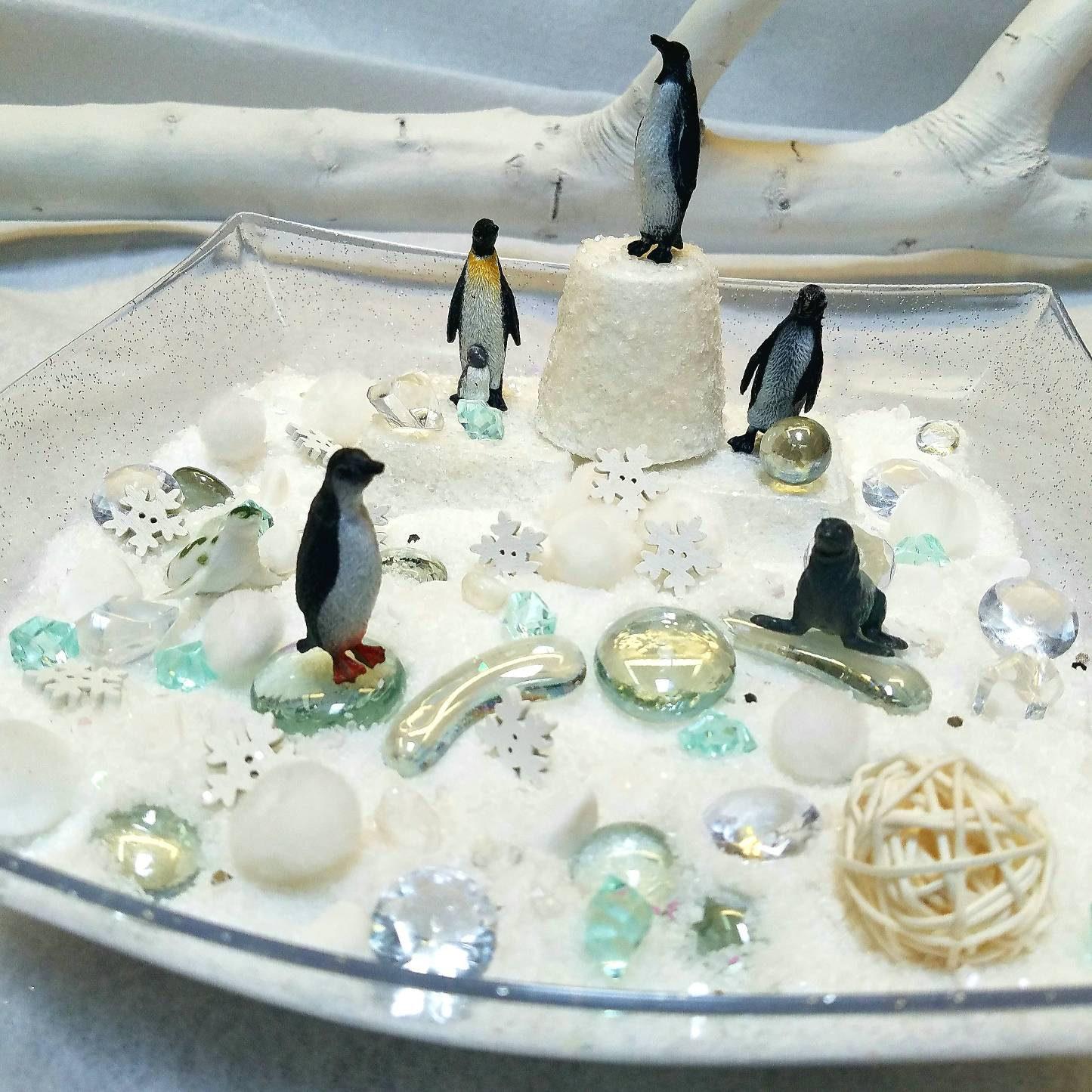 Winter Sensory Tub Frozen Snow Pretend Play Snow and Etsy