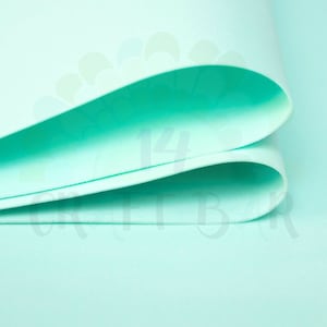 PROMOTIONS!!!!5 Foam Sheets - Mint color, foamiran, foam Eva, handmade foam flowers