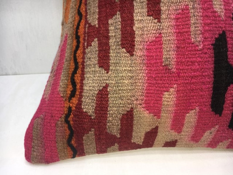 kilim pillow,bohemian pillow,turkish,vintage,handwoven pillow,home living,home decor,throw pillow,accent pillow,16x16,decorative pillow