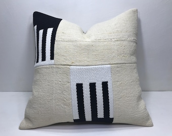 Vintage Kilim Pillow Cover, Handwoven Throw Pillow, 18x18